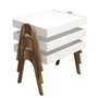 Hanah Home Juego de Mesas Nido, Nogal y Blanco